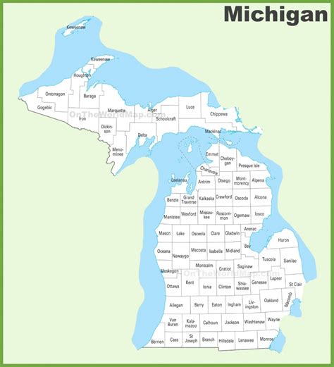 Michigan County Maps Printable - Printable Maps