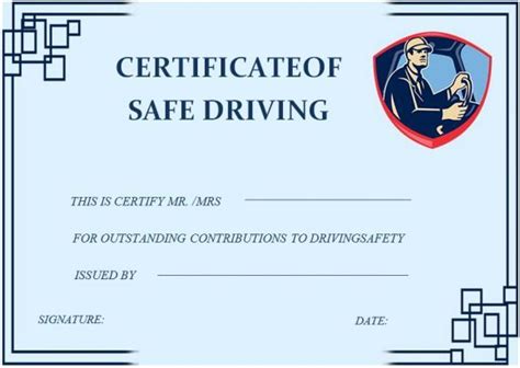 20 best Safe Driving Certificate Template images on Pinterest