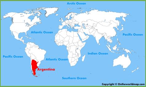 Argentina location on the World Map