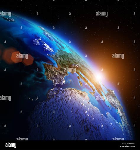 Planet night map 3d rendering Stock Photo - Alamy