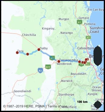 What is the distance from Tara Australia to Brisbane Australia? Google Maps Mileage, Driving ...