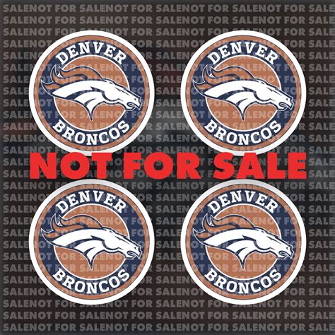 Denver Broncos Sticker Set Peel and Stick (4 Stickers)