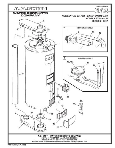 Ao Smith Gas Water Heater Wiring Diagram - Wiring Diagram