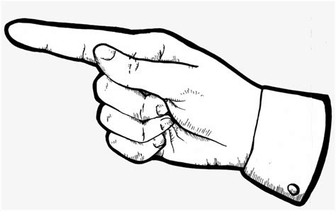 Pointing Finger Clipart Clipart Panda Free Clipart - Drawing Human Hands In Black And White ...