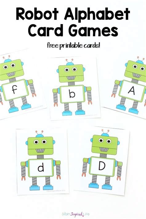 Robot Alphabet Card Games and Activities in 2021 | Robots preschool theme, Robots preschool ...