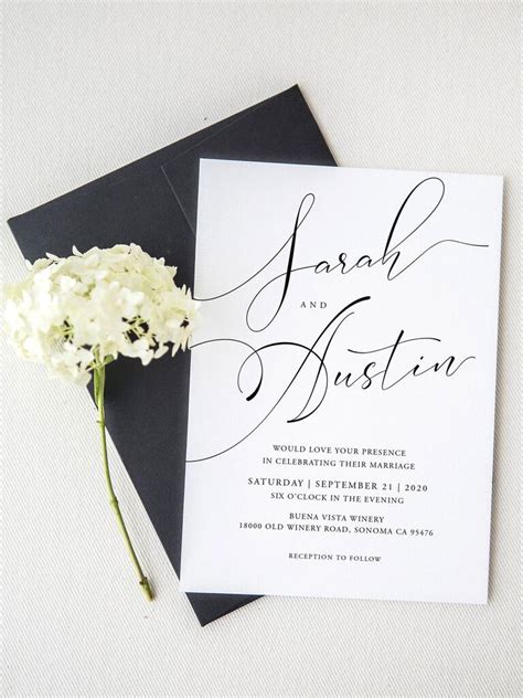 Black Wedding Invitation Templates