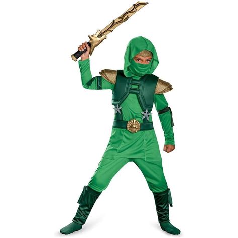 Disguise Shadow Ninja Green Master Ninja Deluxe Boys Costume (7-8) - Walmart.com - Walmart.com