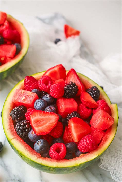 Watermelon Fruit Bowl - Recipes From A Pantry