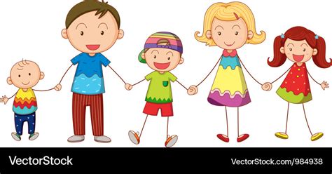 Cartoon family portrait Royalty Free Vector Image