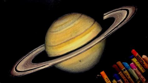 Oil pastel painting "Saturn" by polka. - YouTube