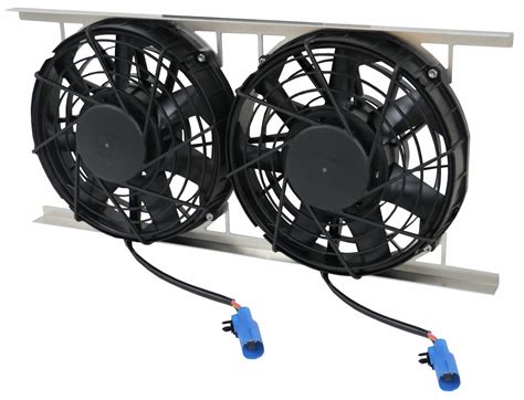 Wizard Cooling #8-0012-003BL 12" Dual BRUSHLESS Spal Pusher fans w ...