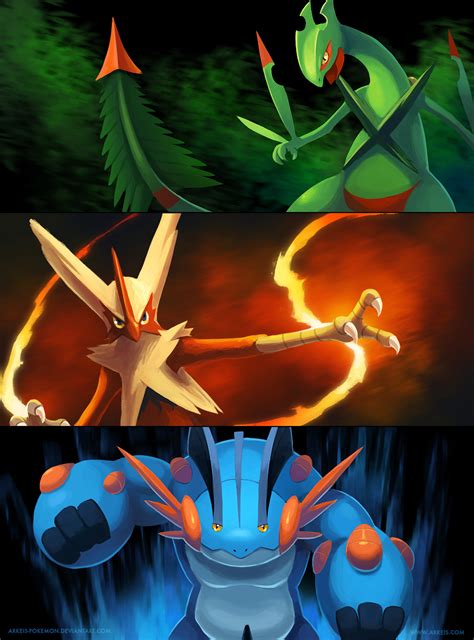 Mega Hoenn Starters by arkeis-pokemon on DeviantArt