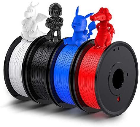 3D Printer PLA Filament 1.75mm, LABISTS Plastic 3D Printing PLA Filament Bundle 1kg/2.2lb in ...