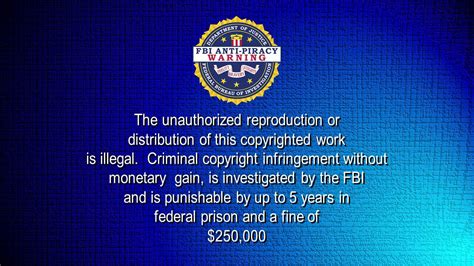 Fbi Anti Piracy Warning Logo Cd Images & Pictures - Becuo