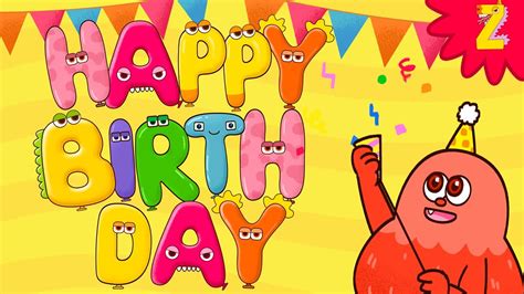 Happy Birthday song, ABC Monsters! kids dance l Nursery rhymes for kids ...