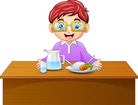 Best Child Eating Rice Illustrations, Royalty-Free Vector Graphics ...