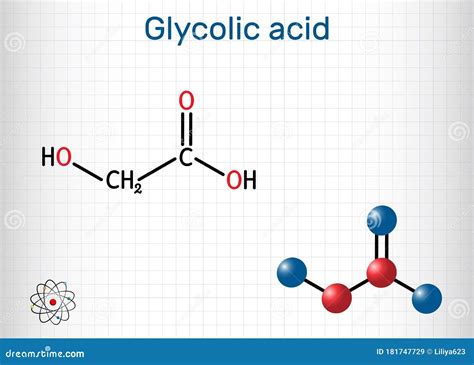 Glycolic Acid Molecule Made With Balls, Scientific Molecular Model ...