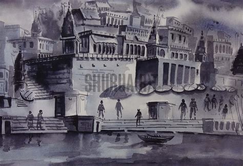 Painting of Benares Ghat – SHURUA(R)T