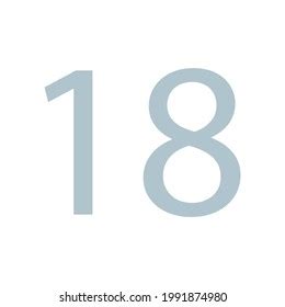 18 Number Simple Clip Art Vector Stock Vector (Royalty Free) 1992616892 ...