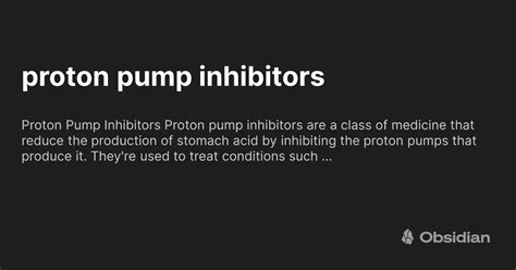 proton pump inhibitors - Obsidian Publish