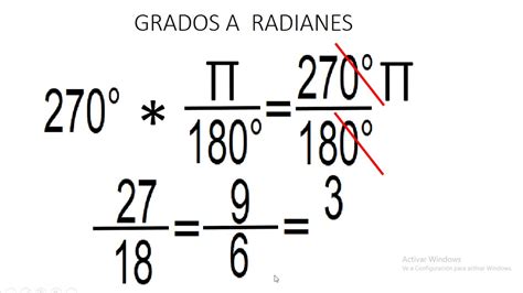 Tabla De Grados A Radianes