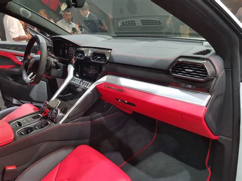 Lamborghini Urus dashboard passenger side view India launch