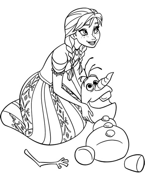 Elsa And Olaf Coloring Pages Jpg