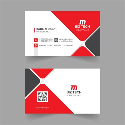 Modern Creative Red Business Card Design Template Download on Pngtree ...