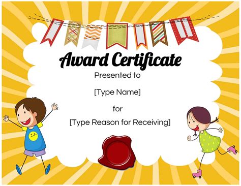 Certificates For Kids pertaining to Children's Certificate Template – Ideas.sybernews.com