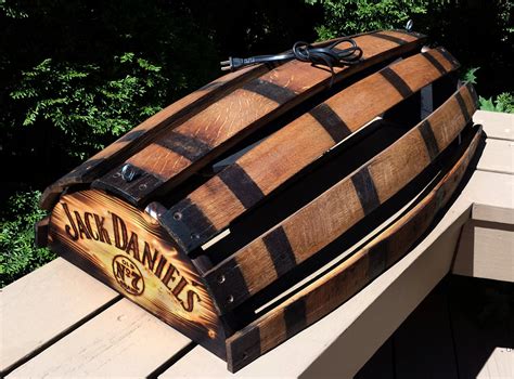 whiskey barrel pool table bar billiards hanging light fixture rustic bourbon western oak wood ...