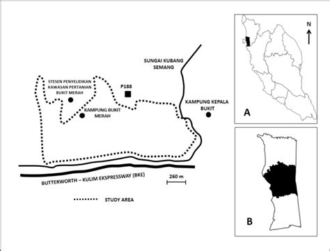 The map of Peninsular Malaysia shows Seberang Perai (A) which are... | Download Scientific Diagram