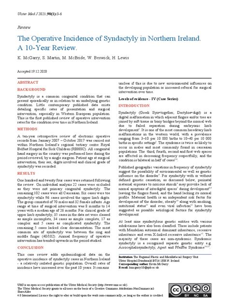 Syndactyly 2 | PDF | Surgery | Dominance (Genetics)