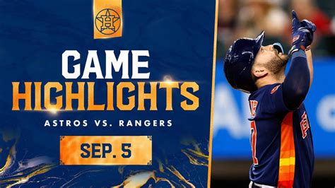 Astros vs. Rangers Game Highlights (9/5/23) | MLB Highlights - YouTube