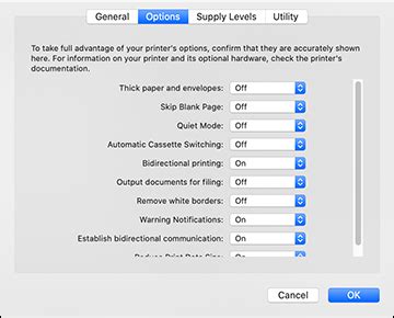 Selecting Printing Preferences - Mac