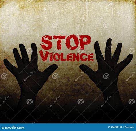 Stop Violence Against Women Stock Illustration - Illustration of ...