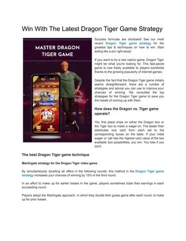 Win With The Latest Dragon Tiger Game Strategy by hobigamespro - Issuu