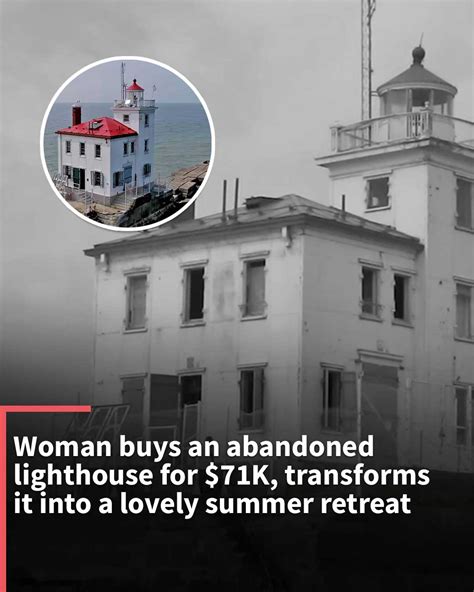 Woman buys abandoned lighthouse, turns it into a beautiful home