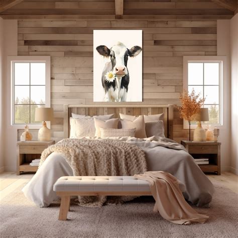 Rustic Farmhouse Barnyard Cow Painting Cow's Face - Etsy