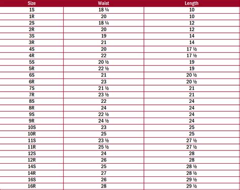 Size Chart