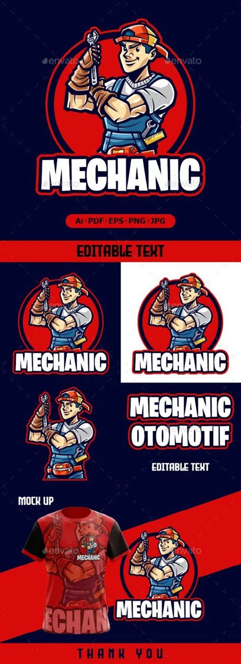 Mechanic Mascot cartoon logo | Cartoon logo, Mechanic logo design, Mechanics logo