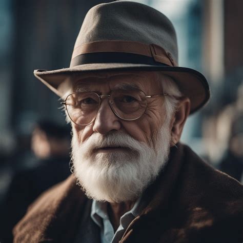 Premium AI Image | Old men with modern style ai generated