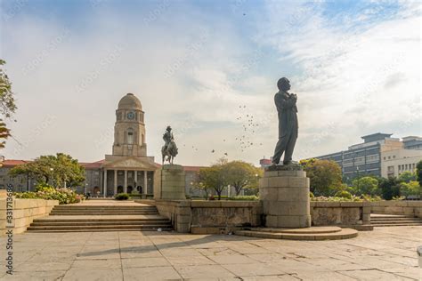 City hall in city center of Pretoria, South Africa Stock Photo | Adobe ...