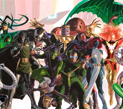 Marvel reveals Alex Ross' 'Timeless' villains group mural