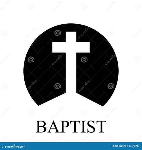 Baptist cross logo stock vector. Illustration of design - 205432374