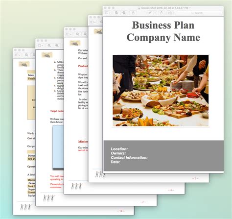 Catering Business Plan Template Sample Pages - Black Box Business Plans