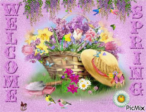 Welcome Images With Flowers Animated
