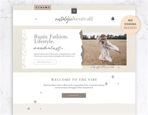 Website Template for Wix Wix Template Wix Theme Blogger - Etsy