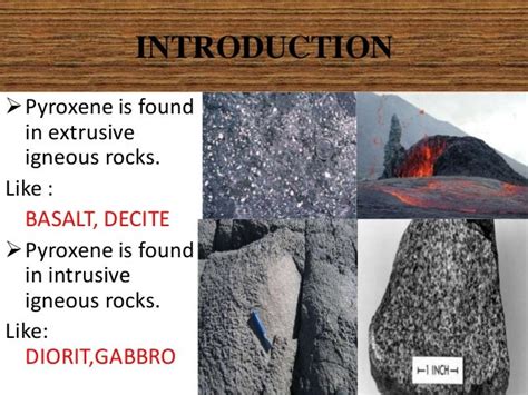 PYROXENE GROUP OF MINERALS