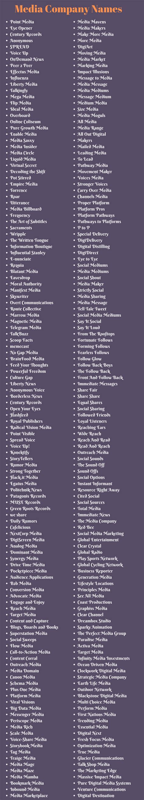 Media Company Names: 400+ Best Social Media Names