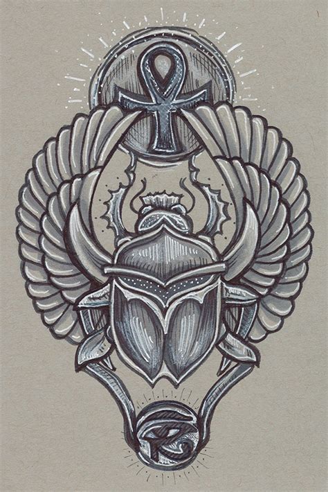 Egyptian Scarab Beetle Drawing at GetDrawings.com | Free for personal ...